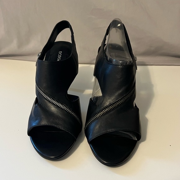BCBGeneration Ganesha Leather Heels Zip Accent - Picture 6 of 8